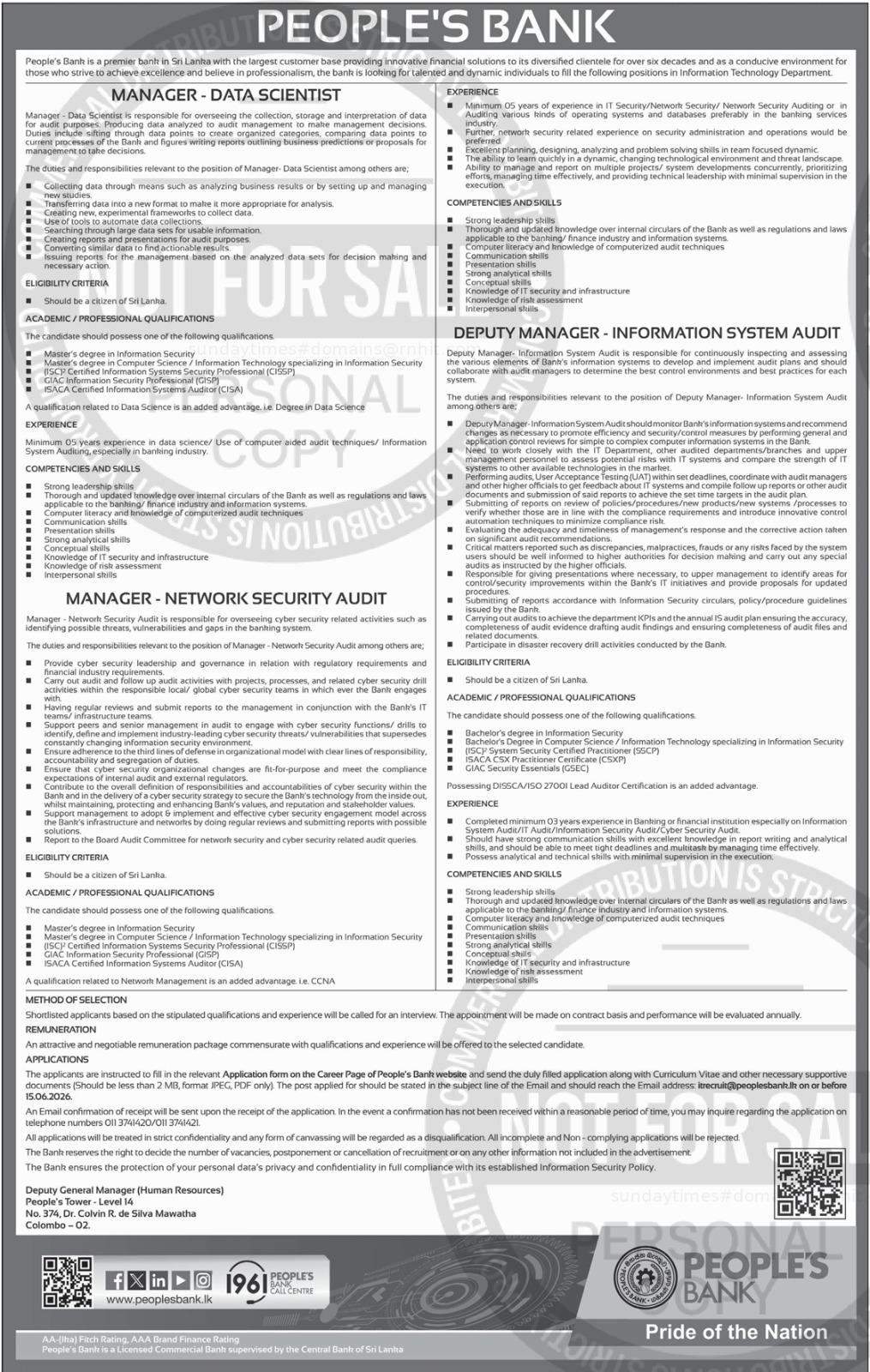 DEPUTY MANAGER - INFORMATION SYSTEM AUDIT header image