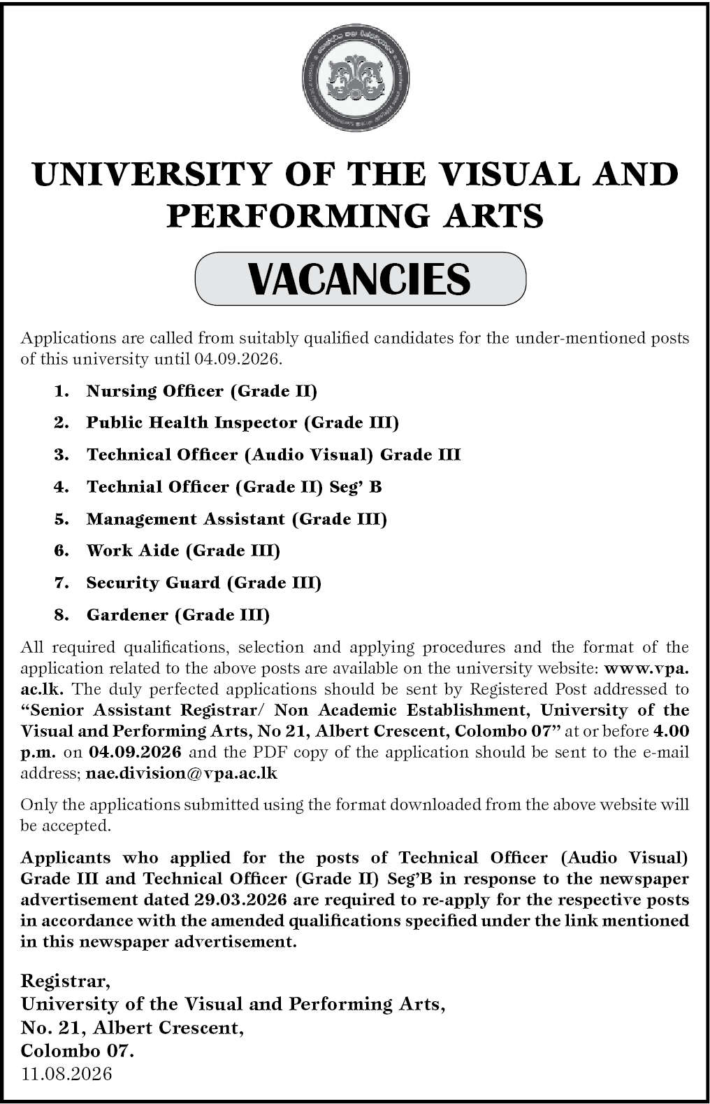Public Health Inspector (Grade III) header image