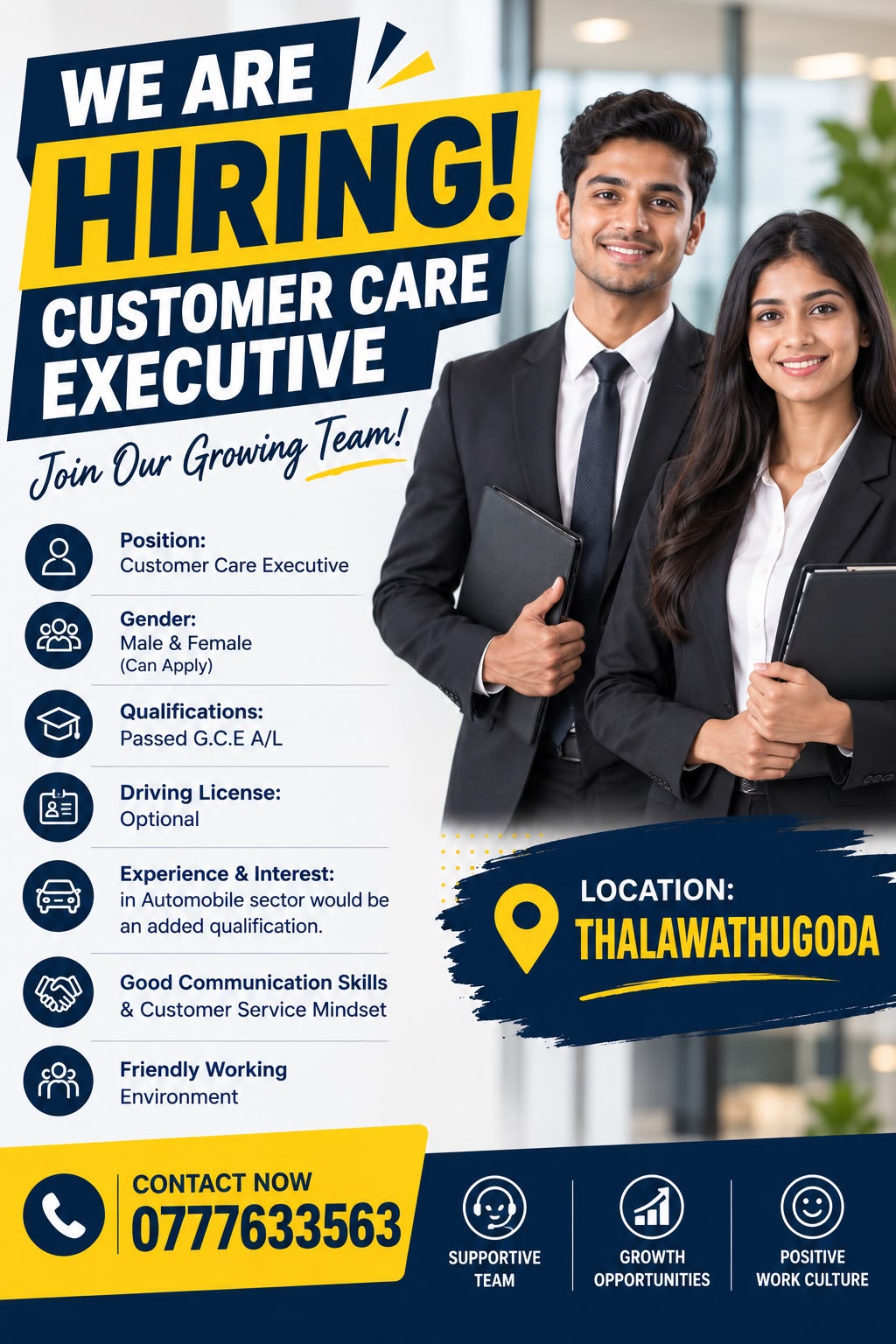 Customer Care Executive header image