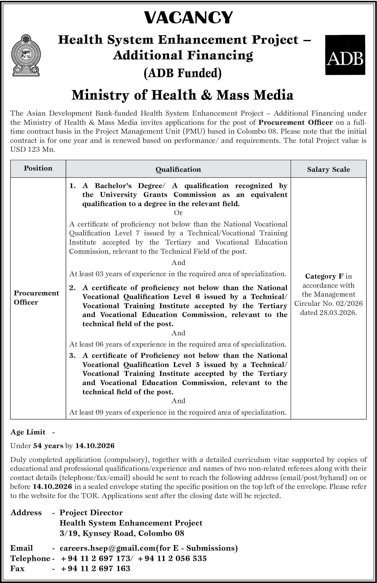 Procurement Officer header image