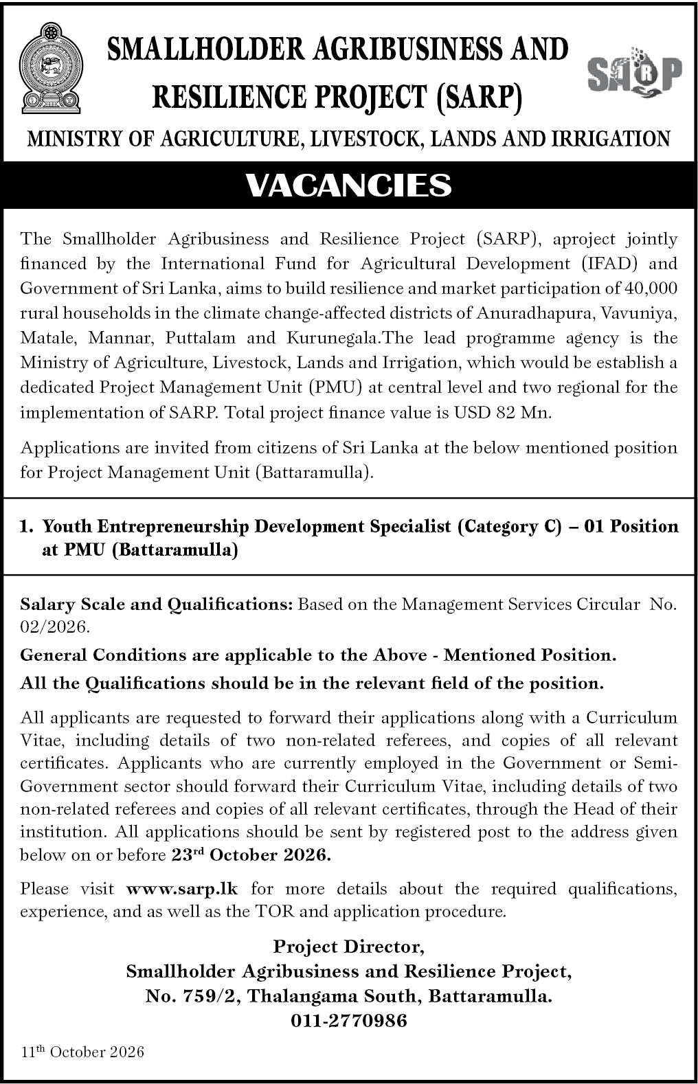Youth Entrepreneurship Development Specialist header image