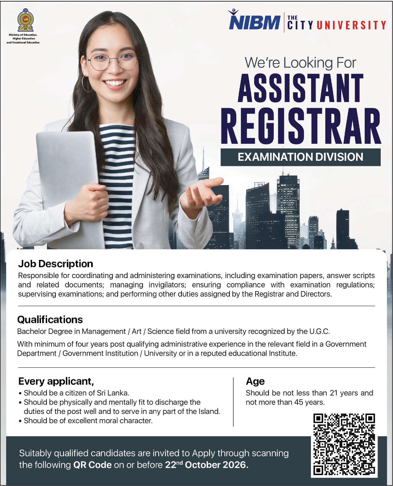 ASSISTANT REGISTRAR header image